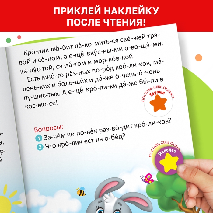 Набор обучающих книг с наклейками 5 шт.,»Учимся читать с букварём» Набор обучающих книг с наклейками 5 шт.,»Учимся читать с букварём»