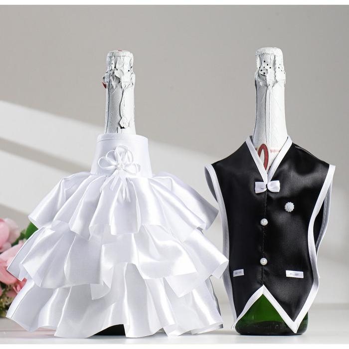 Комплект на стол молодожёнов Комплект на стол молодожёнов "Гармония", белый