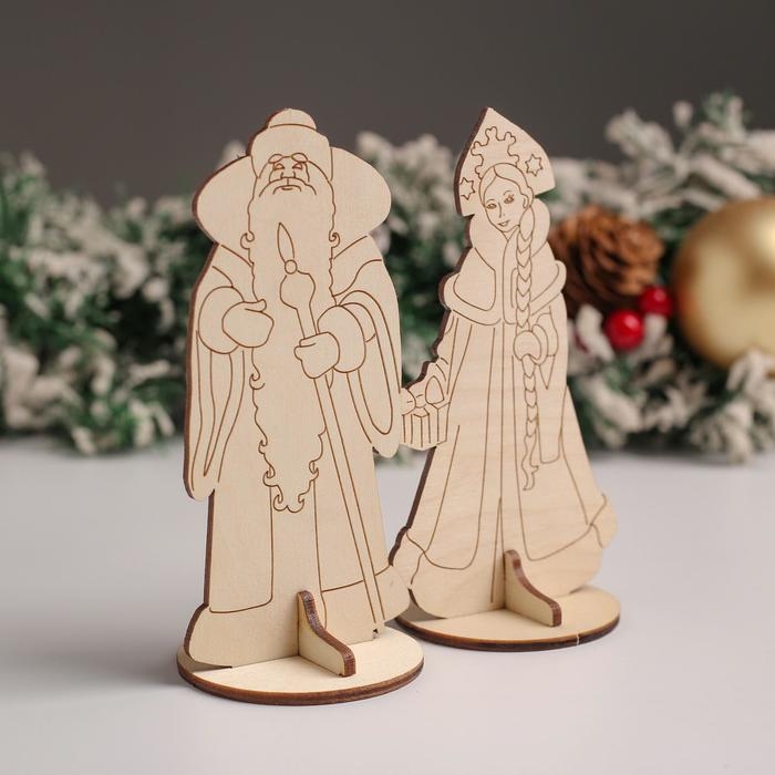 Сувенир Сувенир "Дед Мороз+Снегурочка", 7,5х13х6 см