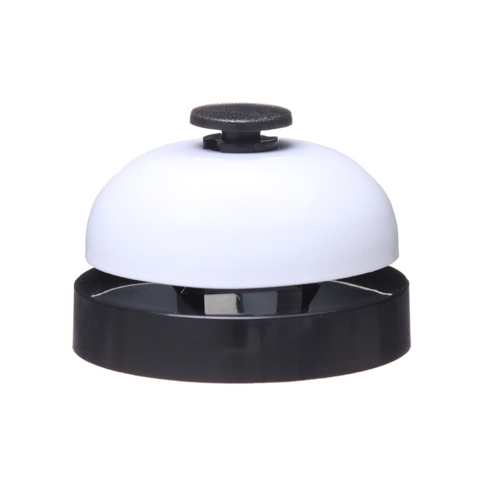 Звонок настольный 6.4 х 4.6 см, белый Звонок настольный 6.4 х 4.6 см, белый