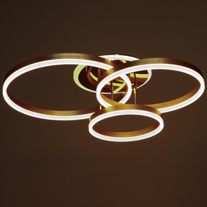 Люстра с ПДУ 1342/3 LED 160Вт 3000-6000К золото 77х55х20 см BayerLux