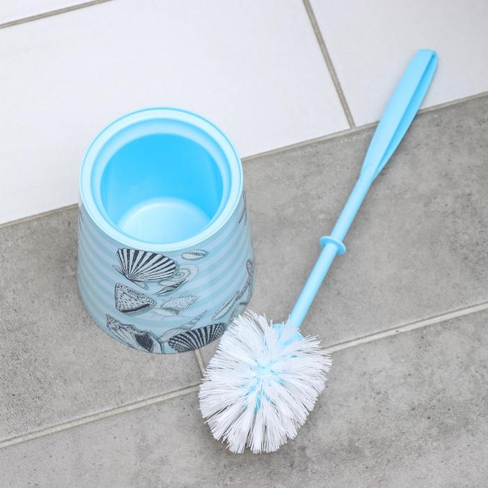 Ёршик для унитаза с подставкой «Морской», 12×12×36,5 см Ёршик для унитаза с подставкой «Морской», 12×12×36,5 см