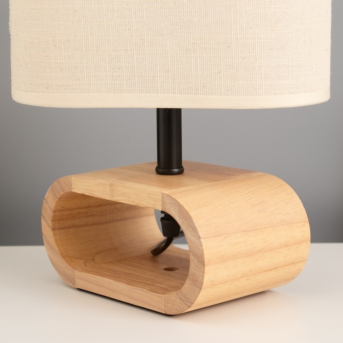 Лампа настольная Лампа настольная "Лилит" 1х40Вт Е27 светлое дерево 11,5х20х30см