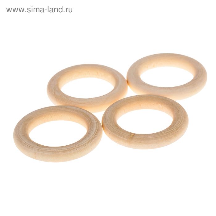 Кольца деревянные d=40 мм (набор 4 шт) без покрытия Кольца деревянные d=40 мм (набор 4 шт) без покрытия