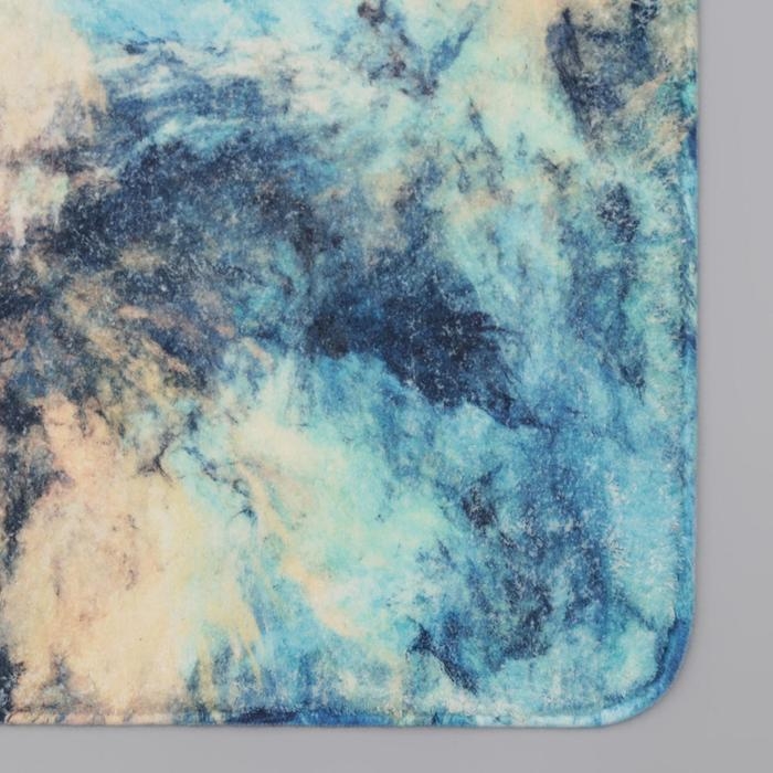 Коврик для ванной Доляна «Космос», 50×80 см, цвет синий Коврик для ванной Доляна «Космос», 50×80 см, цвет синий