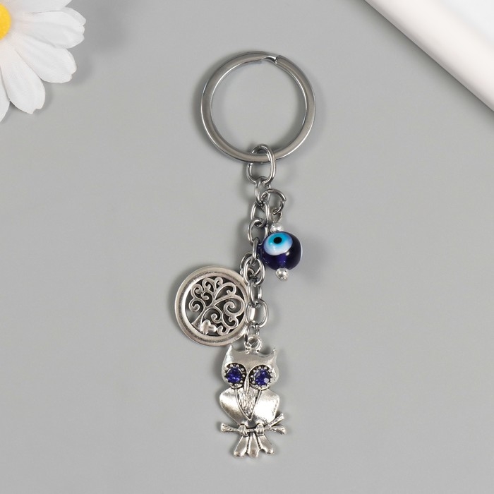 Брелок от сглаза металл Брелок от сглаза металл "Сова с деревом" 7,5 см