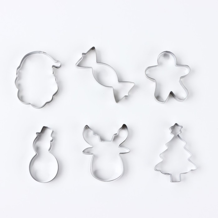 Новый год. Набор форм для печенья «Мультяшки», 6 шт Новый год. Набор форм для печенья «Мультяшки», 6 шт