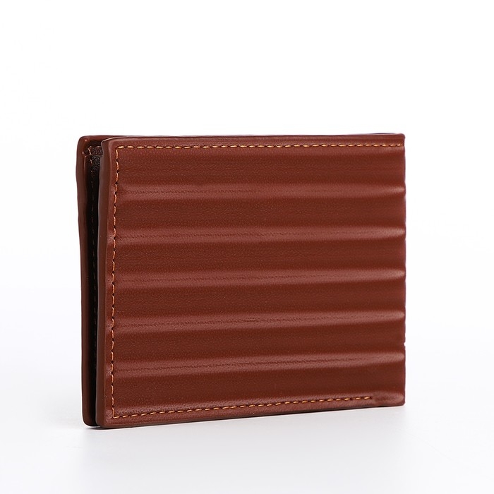 Портмоне мужское без застёжки, для купюр, для карт, цвет коричневый Портмоне мужское без застёжки, для купюр, для карт, цвет коричневый