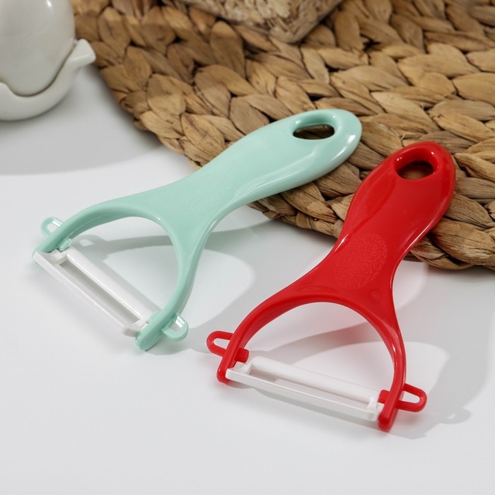 Овощечистка керамическая Доляна «Солнечная», 13 см, цвет МИКС Овощечистка керамическая Доляна «Солнечная», 13 см, цвет МИКС