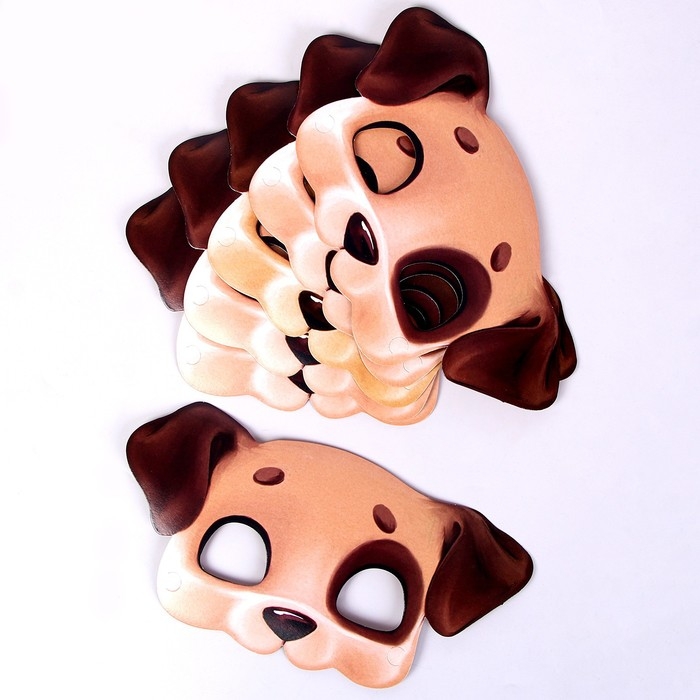 Набор бумажной посуды одноразовый с масками «Щенята»: 6 тарелок, 6 стаканов, 6 масок Набор бумажной посуды одноразовый с масками «Щенята»: 6 тарелок, 6 стаканов, 6 масок