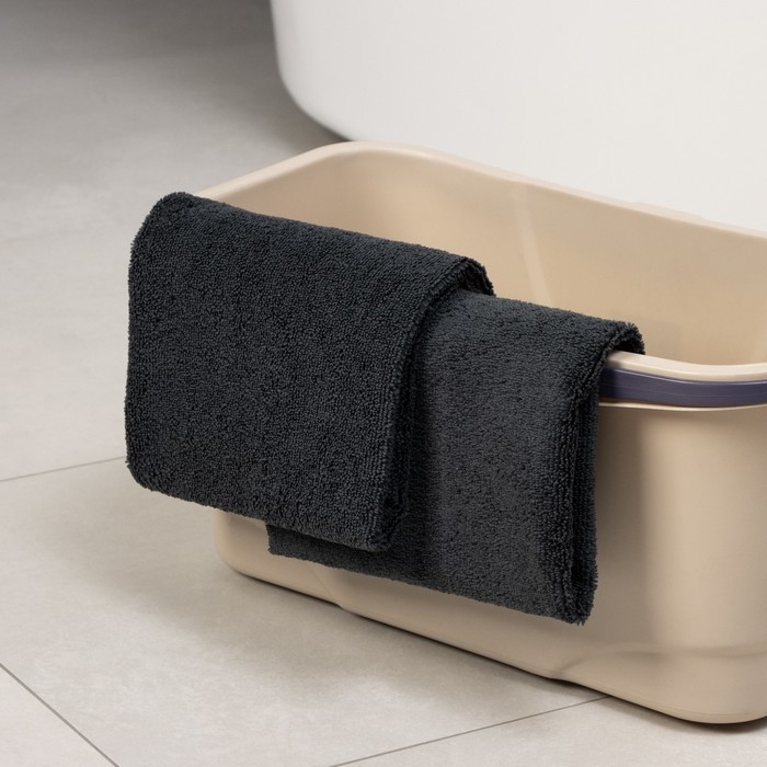 Тряпка для пола Raccoon, 220 г/м², 60×80 см, микрофибра, ультразвуковая обработка края, 2 шт, цвет черный Тряпка для пола Raccoon, 220 г/м², 60×80 см, микрофибра, ультразвуковая обработка края, 2 шт, цвет черный