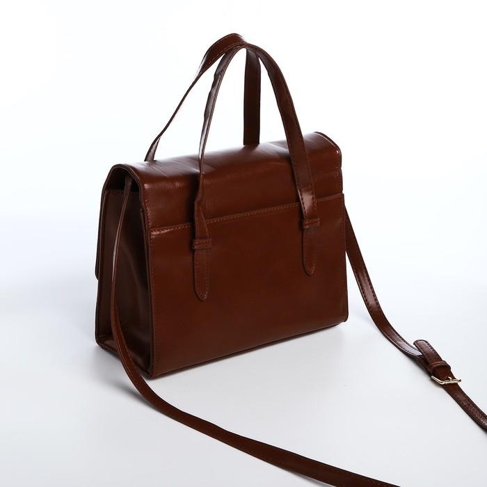 Сумка-мессенджер на клапане, цвет коричневый Сумка-мессенджер на клапане, цвет коричневый