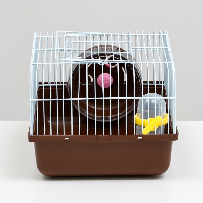 Клетка для грызунов Клетка для грызунов "Пижон", 27 х 21 х 17 см, коричневая