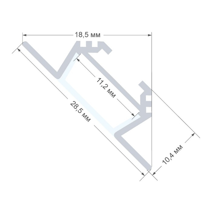 Угловой профиль Apeyron Electrics для светодиодной ленты, алюминий, рассеиватель, 2 м Угловой профиль Apeyron Electrics для светодиодной ленты, алюминий, рассеиватель, 2 м