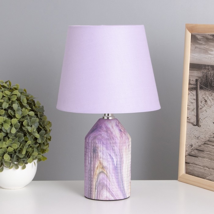 Лампа настольная Лампа настольная "Жизель" 1х40Вт Е14 сиреневый 20х20х32см