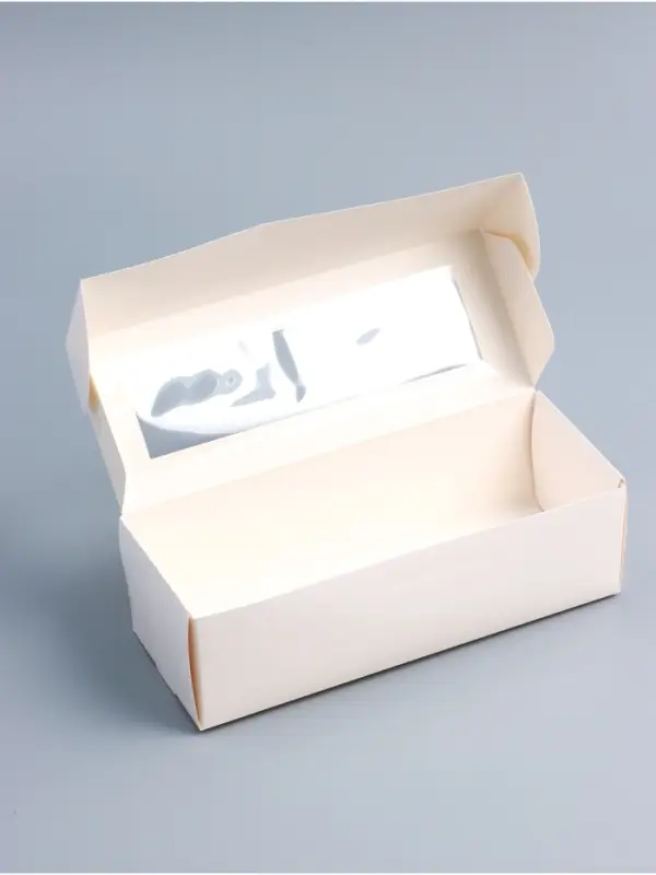 Коробка с окном под рулет, белая, 26&times;10&times;8 см, МИКС