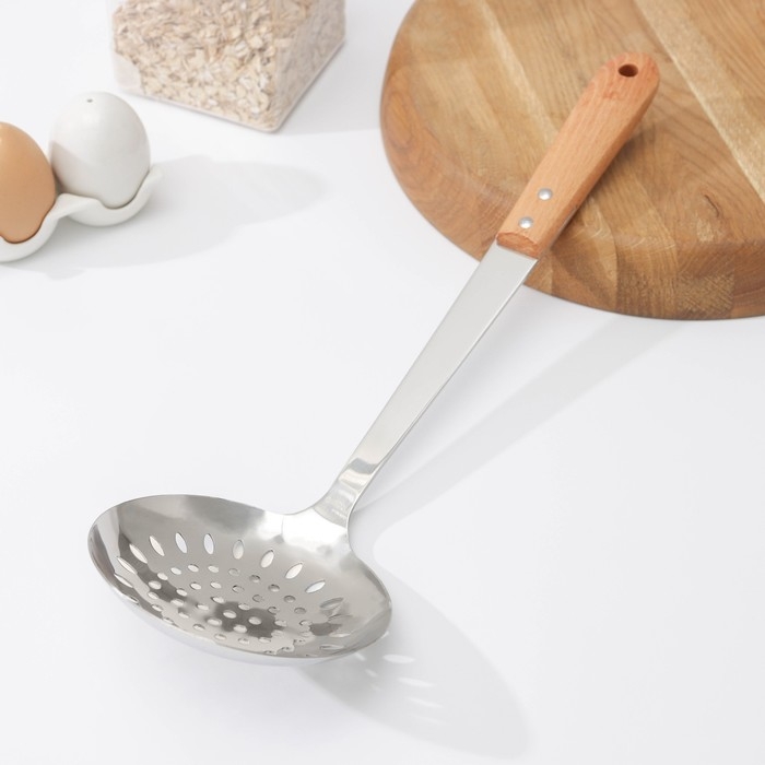 Шумовка «Эко», 38,5×12 см, цвет серебряный Шумовка «Эко», 38,5×12 см, цвет серебряный