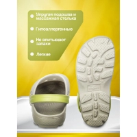 Сабо женские EVART Ола дымчато-серый/салатовый р.39