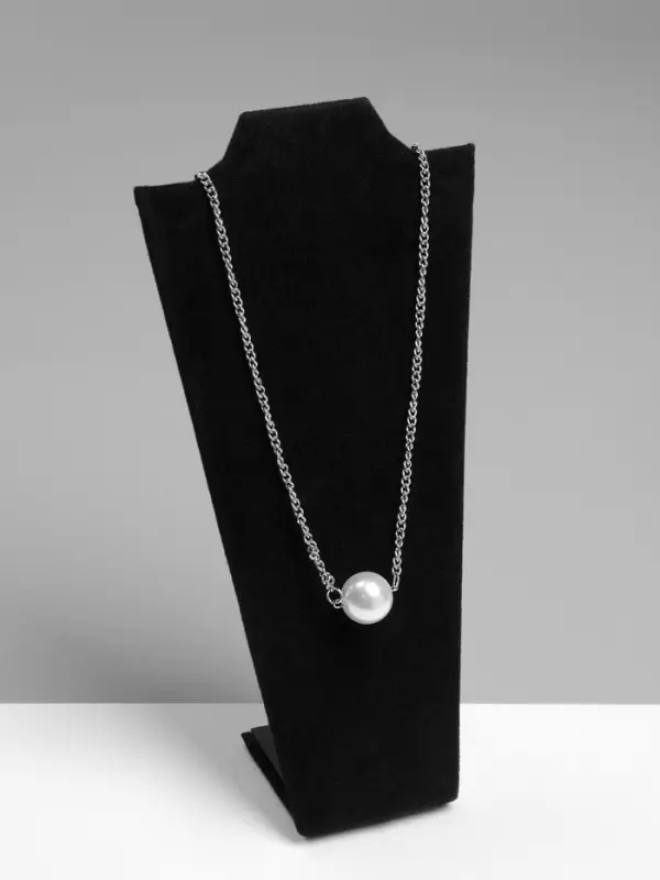 Бюст для украшений QF, 10.5&times;5.5&times;22 см, h=22 см, чёрный