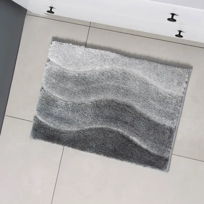 Коврик Доляна Waves, 43&times;61 см, серый