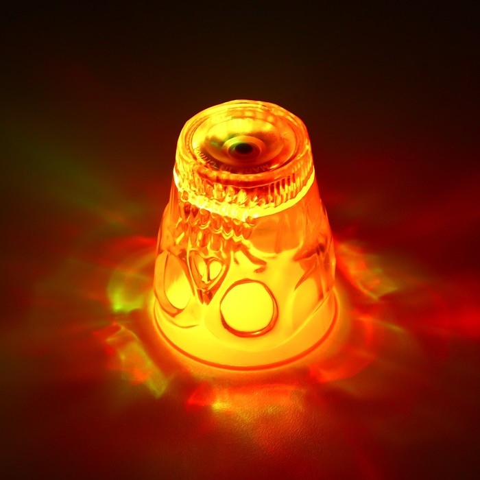 Фужер с подсветкой  Фужер с подсветкой "Хэллоуин" LED 1Вт от батареек LR41 оранжевый 6х5х5см RISALUX
