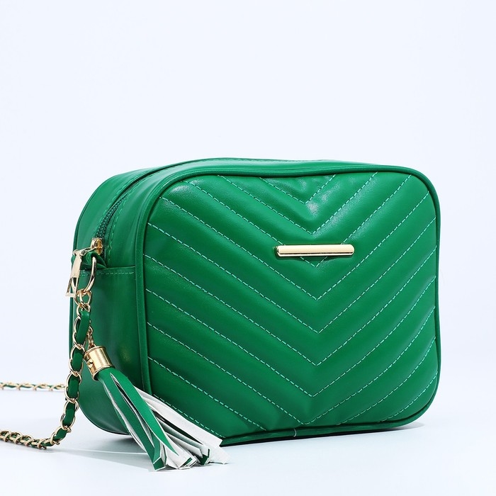 Сумка кросс-боди на молнии, цвет зелёный Сумка кросс-боди на молнии, цвет зелёный