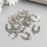 Металлический элемент, декоративная подвеска &laquo;Арт Узор. Подкова&raquo;, 1.6&times;1.8 см