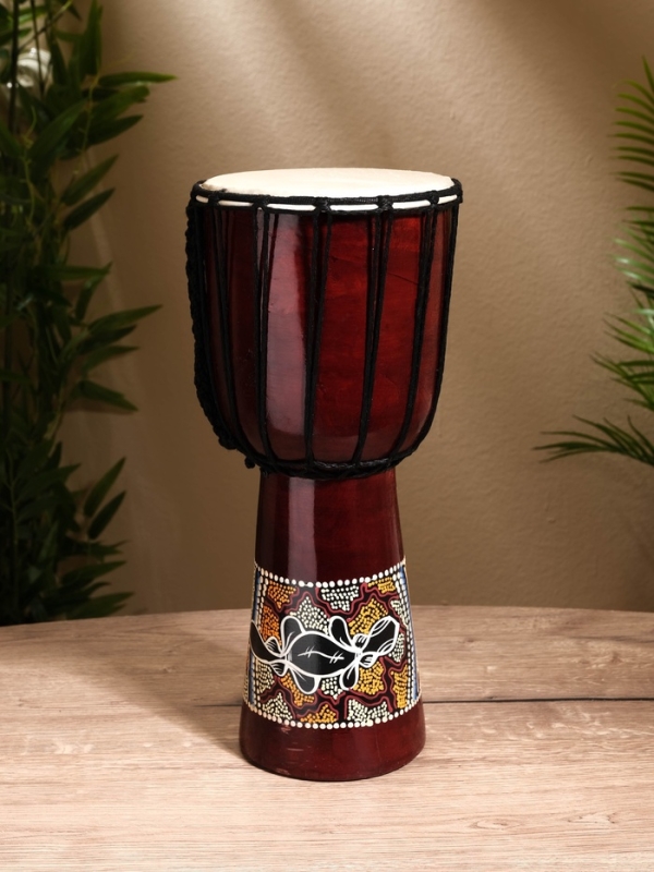 Сувенирный музыкальный инструмент Сувенирный музыкальный инструмент "Барабан Джембе" махагон, 18х18х40 см