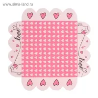 Коробка для печенья с прозрачной крышкой Love, 13&times;13&times;3 см