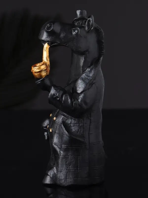 Фигура Фигура "Конь в пальто" 11х5 см, черный