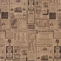 Бумага упаковочная, крафт &laquo;Газета&raquo;, 70&times;100 см, 1 лист