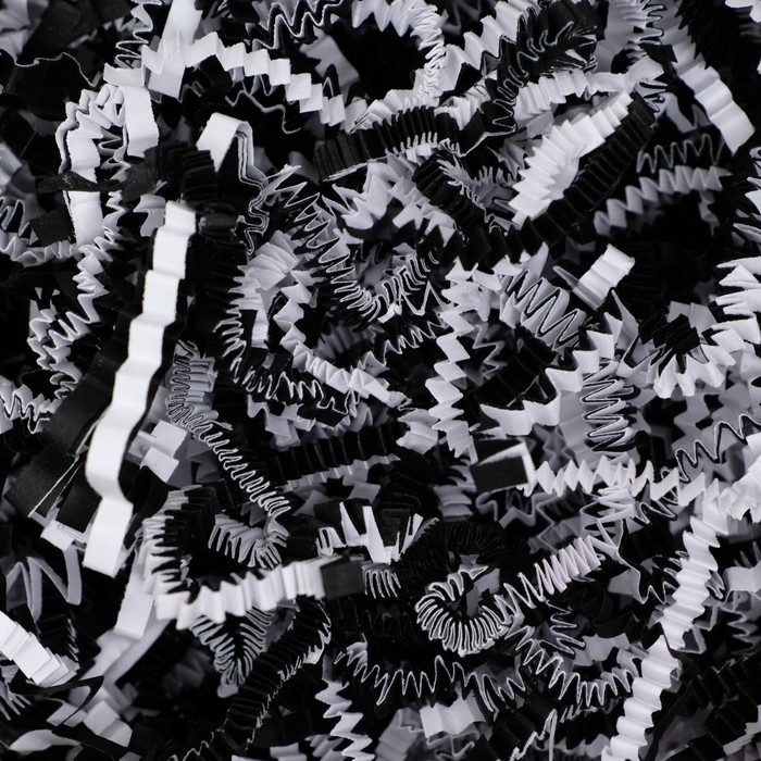 Наполнитель бумажный «Инь Янь», микс, бело-черный, 1000 г Наполнитель бумажный «Инь Янь», микс, бело-черный, 1000 г