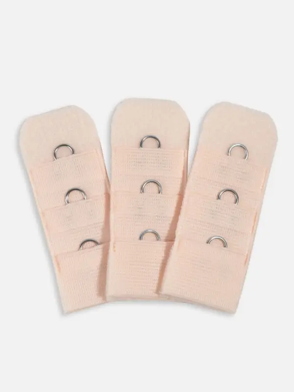 Застёжка для бюстгальтера, 3 ряда 1 крючок, 10 шт., бежевая