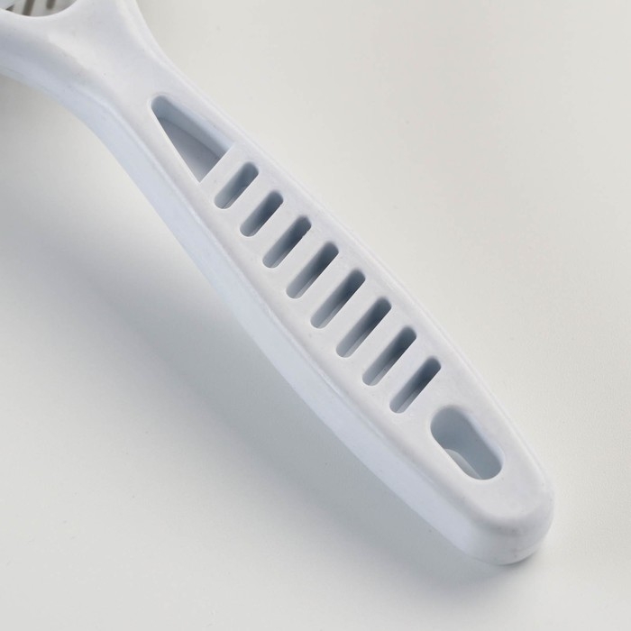 Расчёска-грабли 2-рядная, 13,5 х 8,8 см, белая Расчёска-грабли 2-рядная, 13,5 х 8,8 см, белая