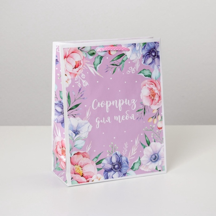 Пакет подарочный ламинированный, упаковка, With great love, MS 18 х 23 х 8 см Пакет подарочный ламинированный, упаковка, With great love, MS 18 х 23 х 8 см