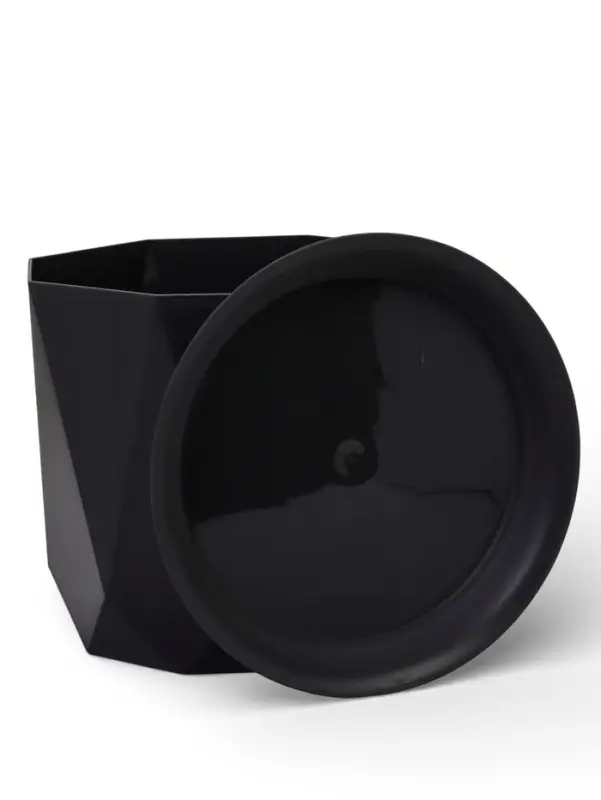 Горшок для цветов с поддоном &laquo;Призма&raquo;, 4.7 л, пластиковый, графитовый