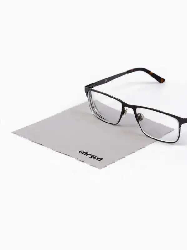 Салфетка для очков OneSun, 13*13см, цвет серый