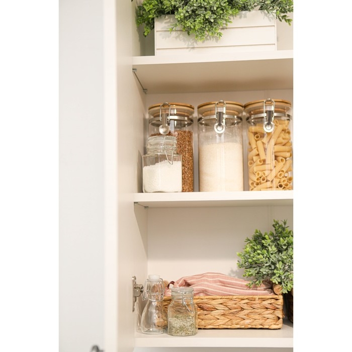 Банка стеклянная для хранения сыпучих продуктов «Эко», 650 мл, 10×11 см, с бугельным замком