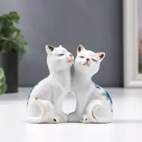 Фигурка керамика &laquo;2 котёнка в цветочек&raquo;, 7&times;8 см