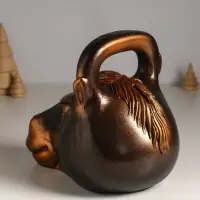Копилка для денег &laquo;Гиря конь&raquo;, гипс, 21&times;25 см, под бронзу
