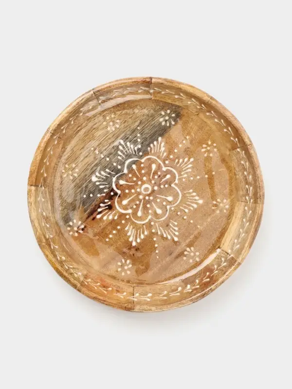 Блюдо &laquo;Пряник&raquo;, 25&times;25&times;5 см, дерево манго