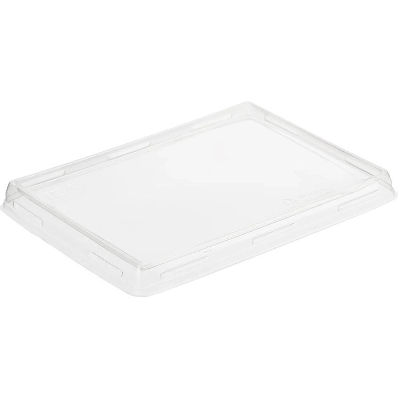 Крышка ПЭТ OneClick (lid 500/0) д/бум.конт., прозр.плос.,400шт/кор