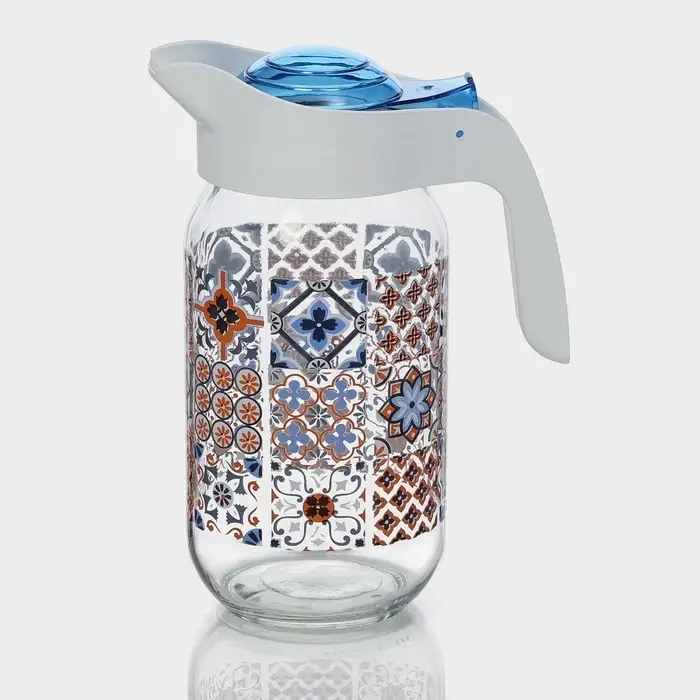 Кувшин для воды стеклянный «Мозаика», 1 л, 9×20 см Кувшин для воды стеклянный «Мозаика», 1 л, 9×20 см