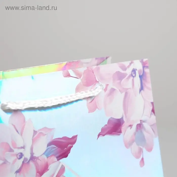 Пакет подарочный голографический, упаковка, &laquo;Сияй&raquo;, 23&times;27&times;11.5 см