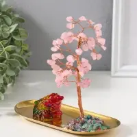 Сувенир "Денежная жаба и дерево" 60 камней 8,5х17,8х11,5 см