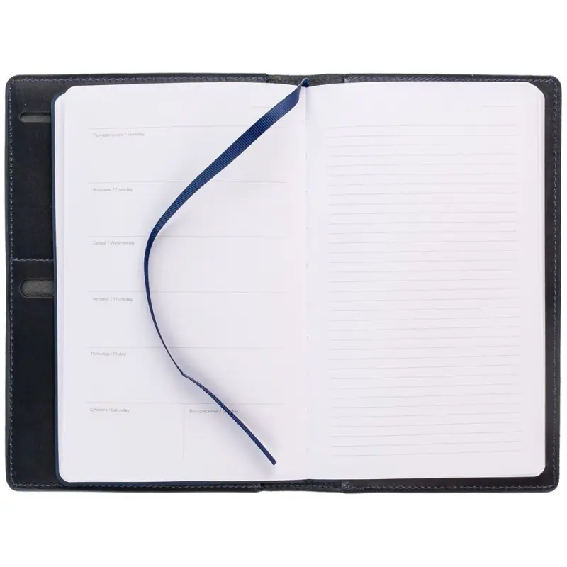 Еженедельник-портфолио Remini, недатированный, темно-синий Еженедельник-портфолио Remini, недатированный, темно-синий