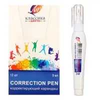 Корректор-карандаш 9 мл &laquo;Луч&raquo;, на растворителе, с металлическим наконечником