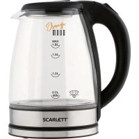 Чайник SCARLETT SC-EK27G36,электрический, стекло, 1800Вт, 1.8л, черный