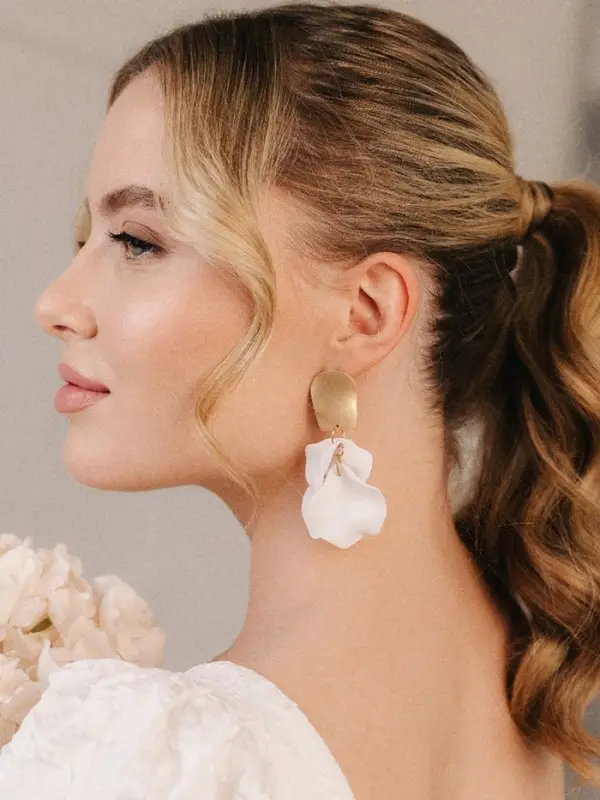 Серьги ассорти &laquo;Ветер&raquo;, неровность, цвет бело-золотой