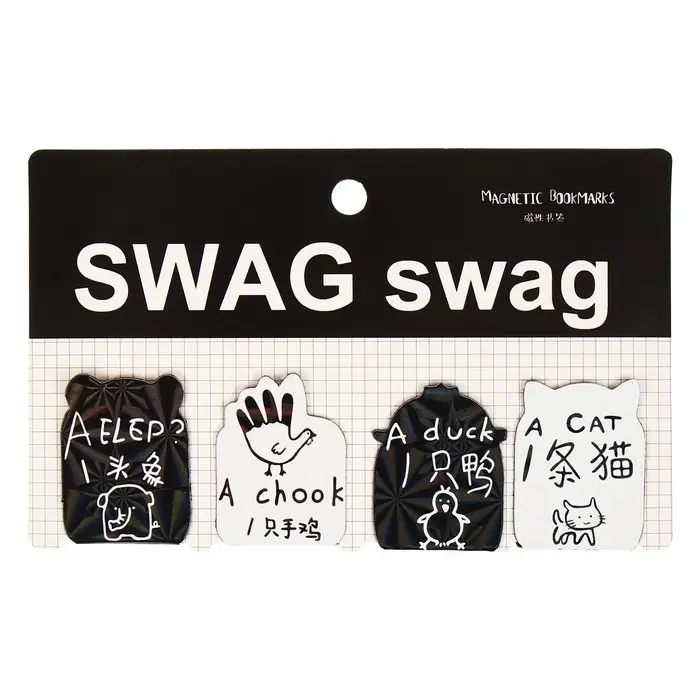 Набор магнитных закладок для книг Calligrata 4 штуки, Набор магнитных закладок для книг Calligrata 4 штуки, "Кошки", МИКС